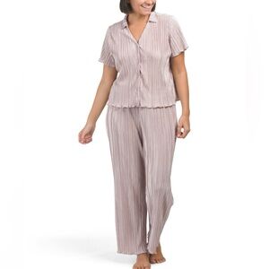 Danskin Crinkled Satin Pajama Set Size M